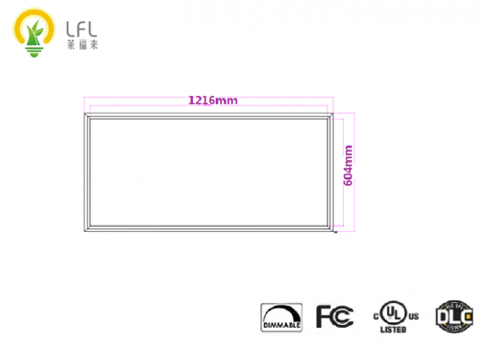 2*4 luz del panel ultra delgada de los pies LED, luz del panel de la superficie de 100lm/W 604*1216m m LED