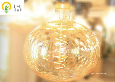 Bombillas de lujo con el filamento del espiral del vintage, bombillas decorativas de cristal de oro