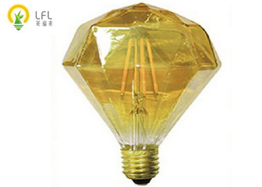 bulbos decorativos del diamante plano LED de 4W 2200K con el vidrio de oro D64*148mm