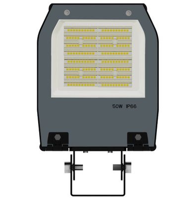 Iluminación exterior LED comercial de larga duración con una vida útil de 50.000 horas y una superficie de luz de 10.000 lm.