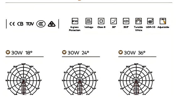 3.5 pulgadas de luz LED apagable Ultra delgado 3000K Blanco cálido luces de techo encasillado para la escuela de hotel Airpot 15W 2000LM